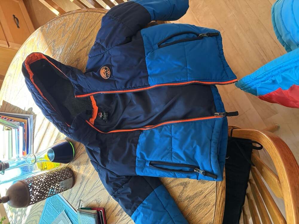 Gerry Puffer Jacket Size 5 Blue Orange Hooded